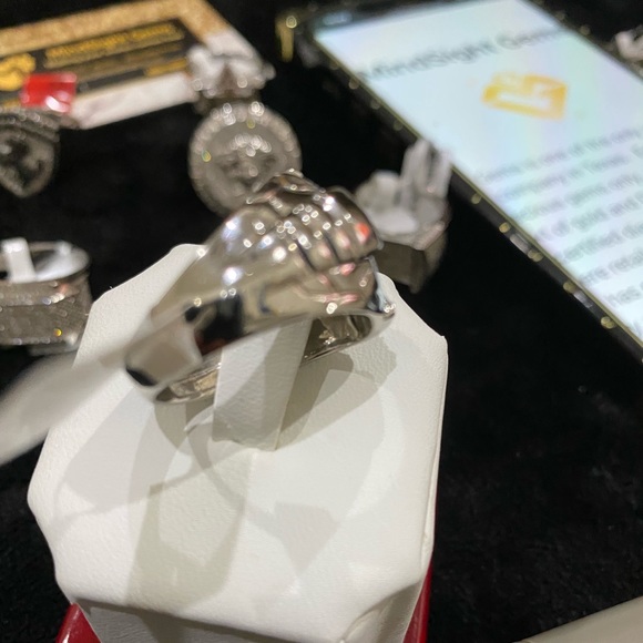 Real diamond men stylish ring Nit CZ not Moissanite 100% natural diamonds Sale! - Picture 3 of 5